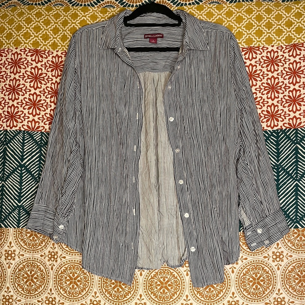 Jessica London B&W Button Down